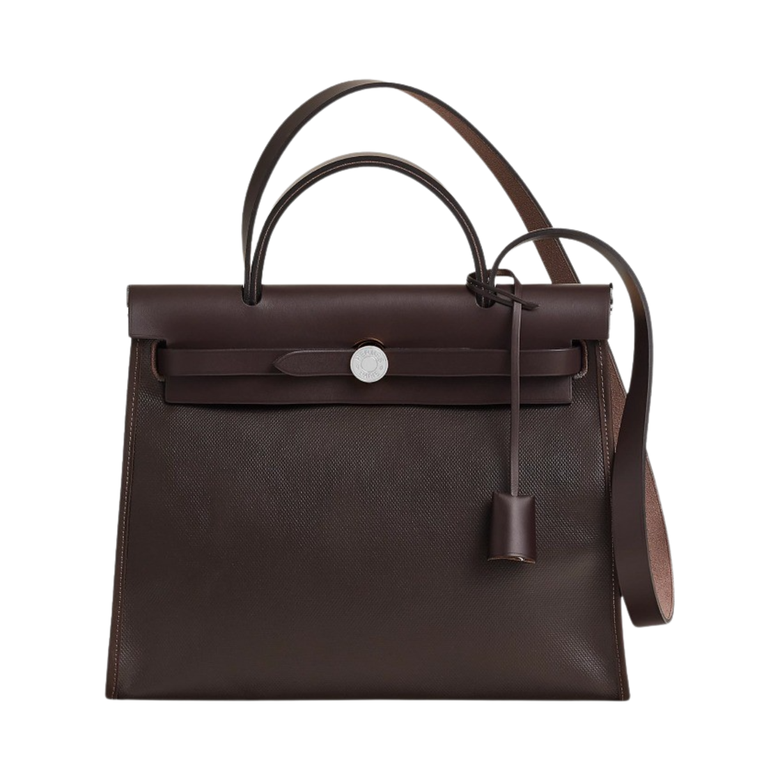 에르메스 에르백 집 31 백 셀리에 H 베를린 캔버스 & 팔라듐 하드웨어 에벤 에크류 누아 에벤(Hermes Herbag Zip 31 Bag Sellier H Berllin Canvas & Palladium Ebene Ecru Noir Ebene) - 1