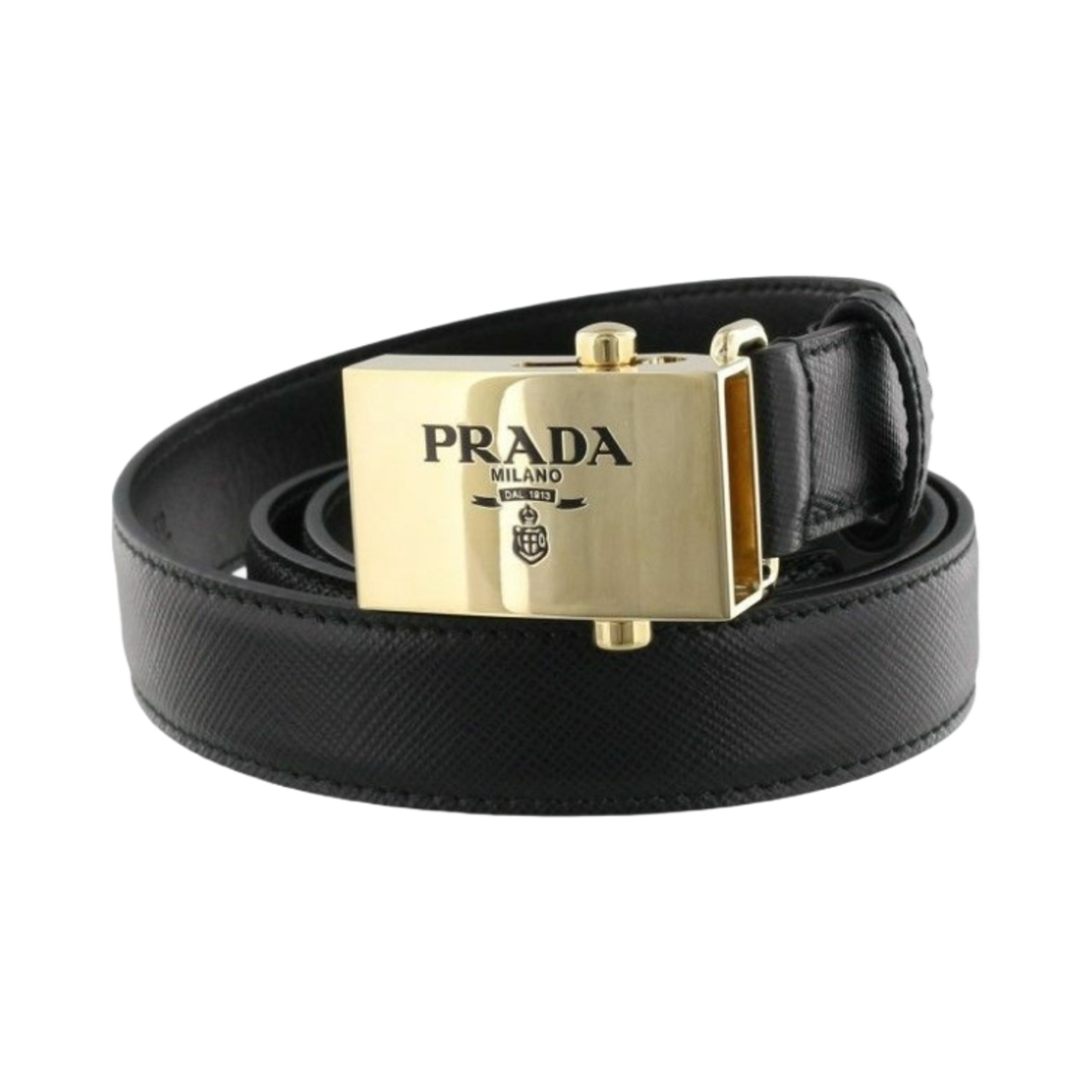 1CC476-053-F0002 (W) Prada Saffiano Leather Belt Black