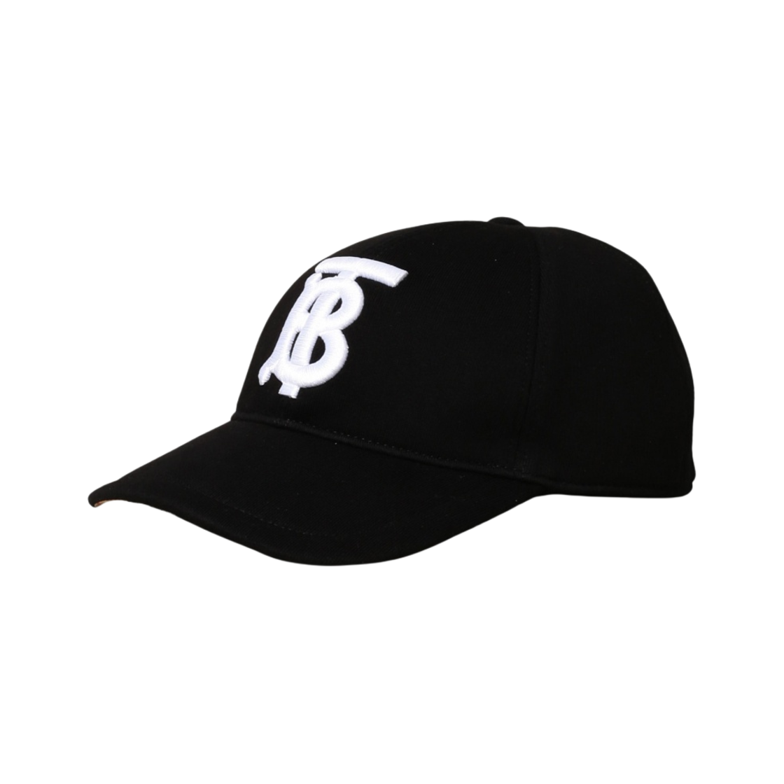 버버리 모노그램 모티프 코튼 저지 베이스볼 캡 블랙(Burberry Monogram Motif Cotton Jersey Baseball Cap Black) - 1