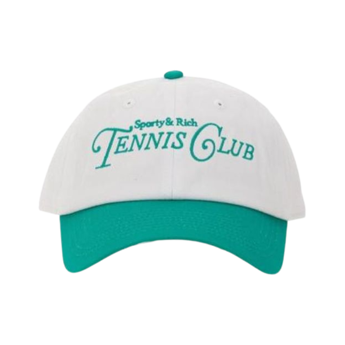 AC039S416RW Sporty & Rich Rizzoli Embroidered Hat White Green