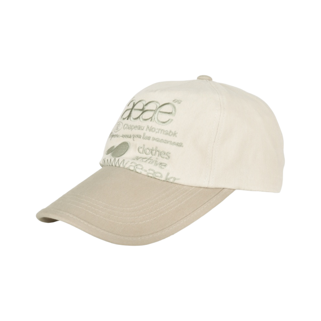 에이에이 웹 로고 5 패널 볼캡 카키(Aeae Web Logo 5 Pannel Ball Cap Khaki) - 2