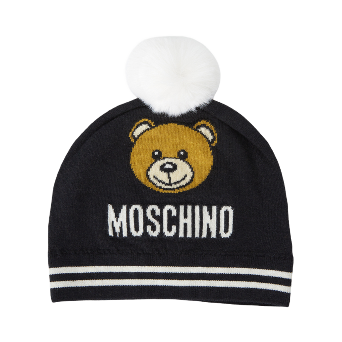 (키즈) 모스키노 비니 블랙((Kids) Moschino Beanie Black)