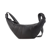 Lemaire Medium Croissant Bag Soft Grained Leather Dark Chocolate
