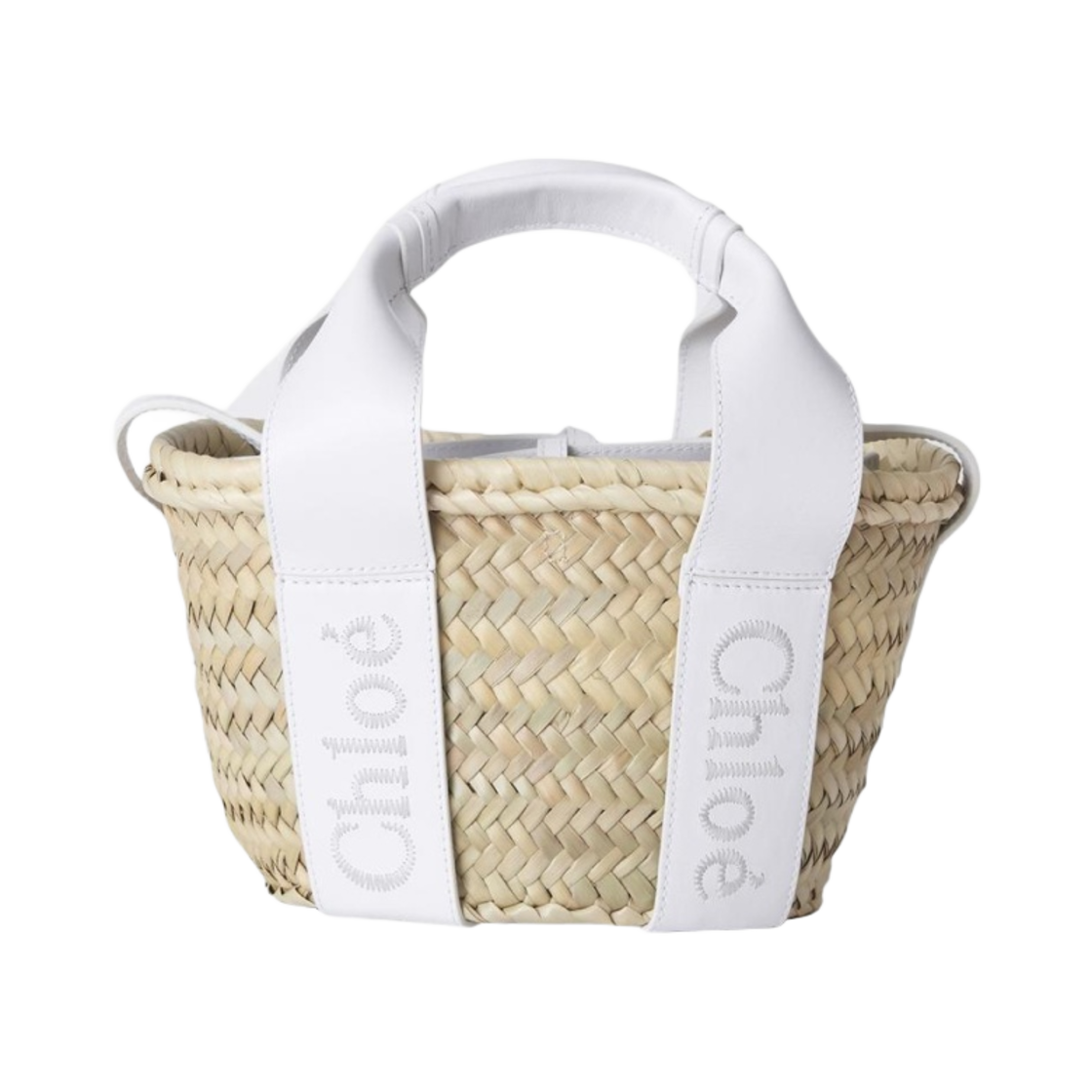 CHC23SS304J66106 Chloe Sense Small Basket Crystal White