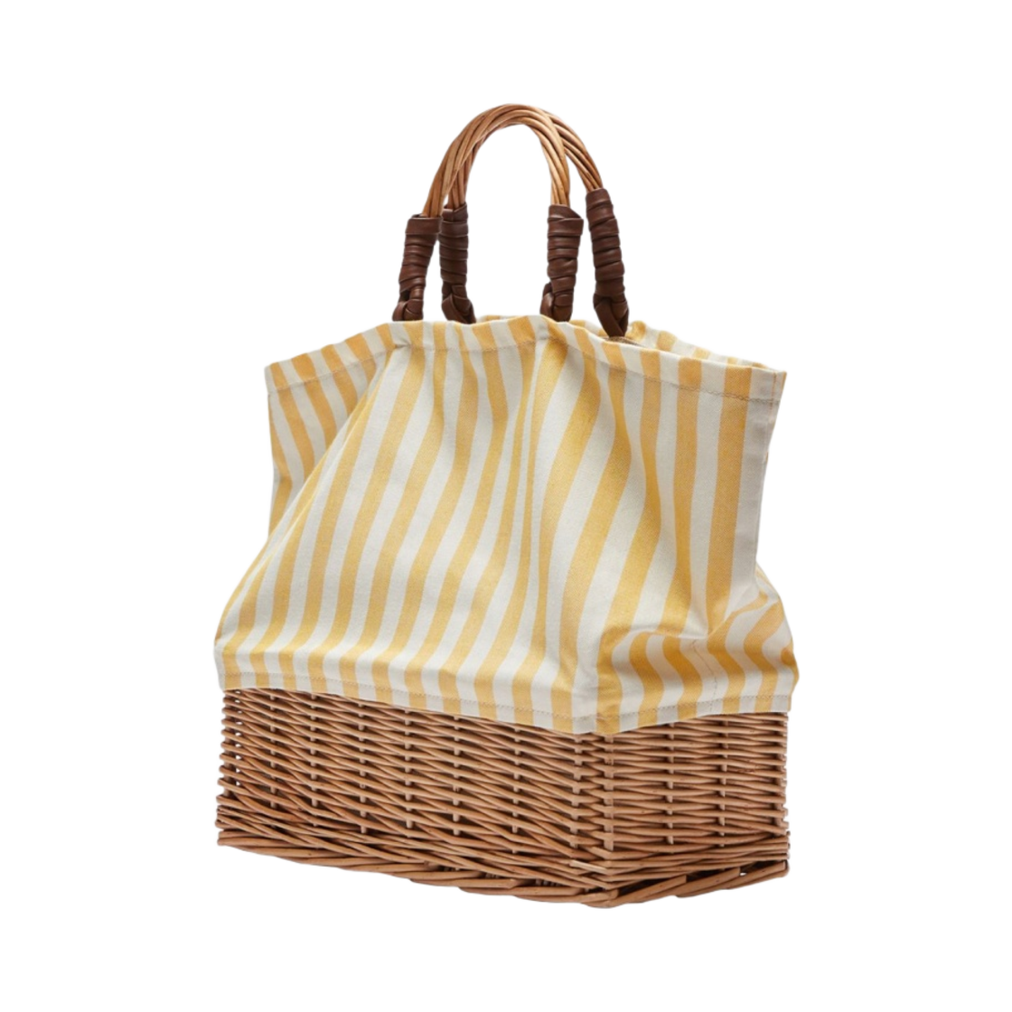 위켄드 막스마라 코튼 라탄백 브라이트 옐로우(Weekend Max Mara Bag in Cotton and Rattan Bright Yellow) - 2