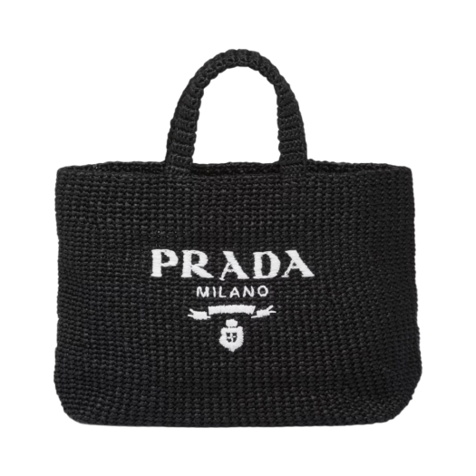 프라다 라지 크로쉐 토트백 라이트 블루 | Prada | KREAM