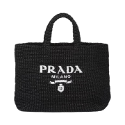 Prada Crochet Tote Bag Black