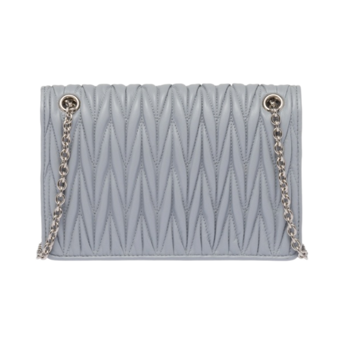 미우 미우 마테라쎄 나파 가죽 미니백 콘플라워 블루(Miu Miu Matelasse Nappa Leather Mini Bag Cornflower Blue) - 3