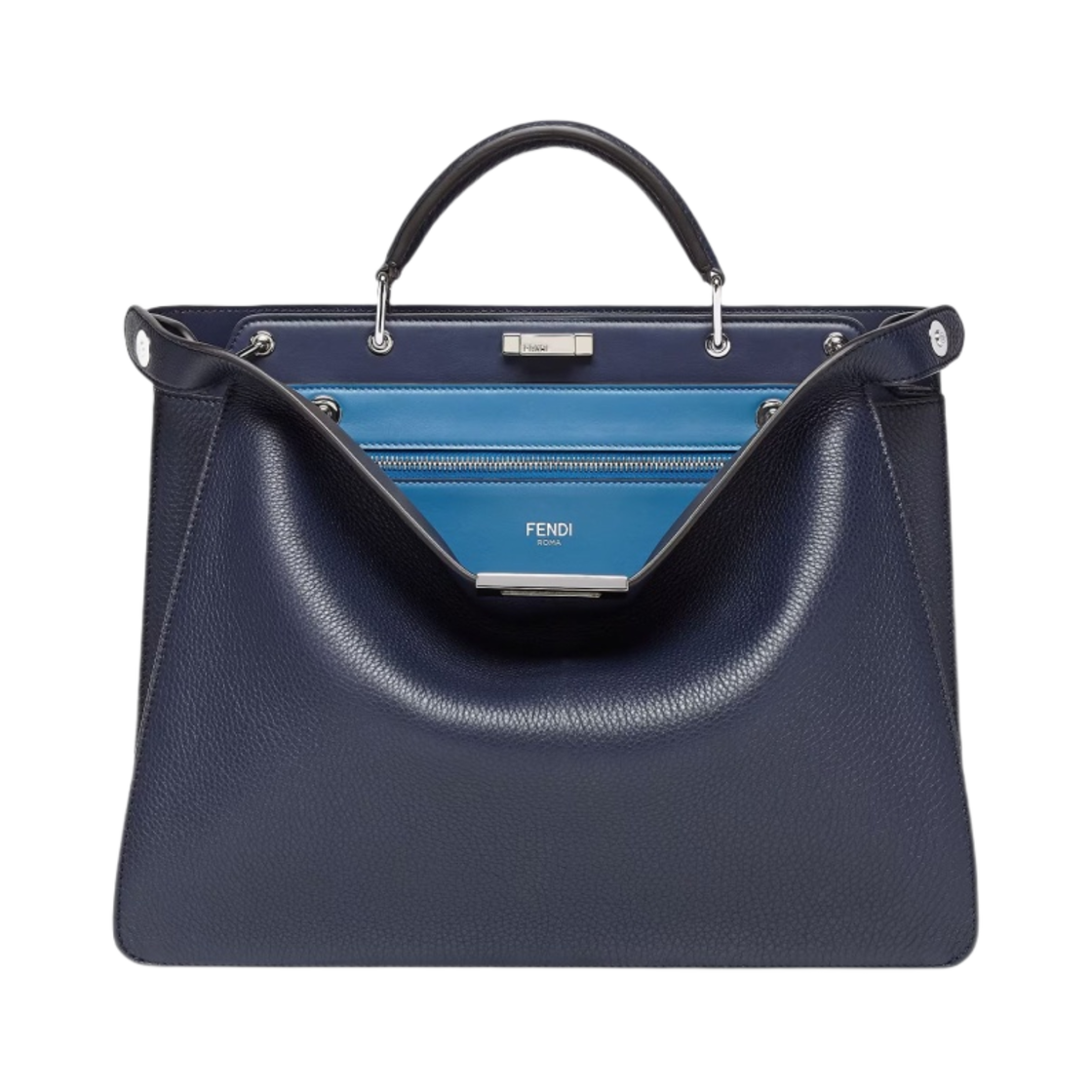 펜디 피카부 아이씨유 미디움 레더백 다크 블루(Fendi Peekaboo Iseeu Medium Leather Bag Dark Blue) - 1
