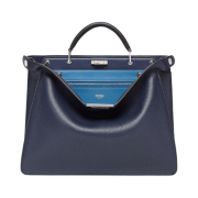 Fendi Peekaboo Iseeu Medium Leather Bag Dark Blue
