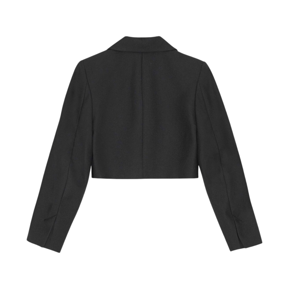 (W) 가니 더블 브레스티드 크롭 블레이저 블랙((W) Ganni Double-Breasted Cropped Blazer Black) - 2