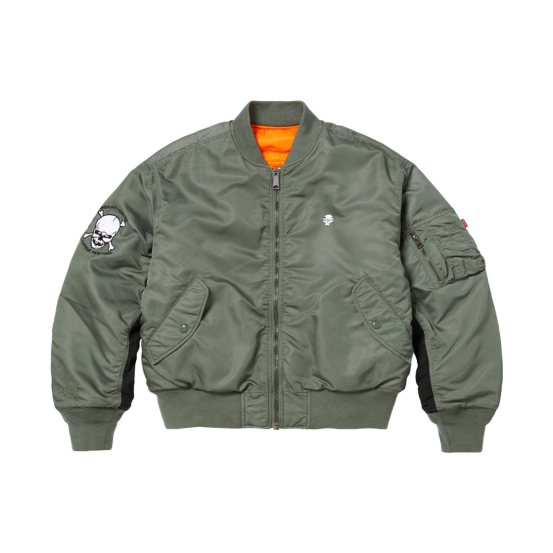 슈프림 x 바운티 헌터 MA-1 자켓 올리브 - 23FW(Supreme x Bounty Hunter MA-1 Jacket Olive - 23FW)