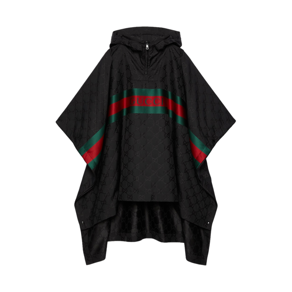 782642-ZAQC9-1060 Gucci GG Nylon Jacquard Coat Black