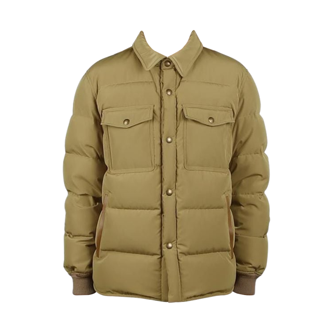OBD002-FMN001S23-JB260 Tom Ford Techno Ottoman Down Padded Outshirt Dark Sand