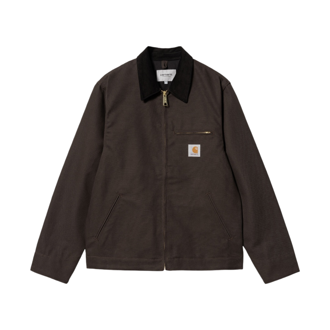 I032940-1YL-01 Carhartt WIP Organic Cotton Dearborn Canvas Detroit Jacket Tobacco Black - Spring