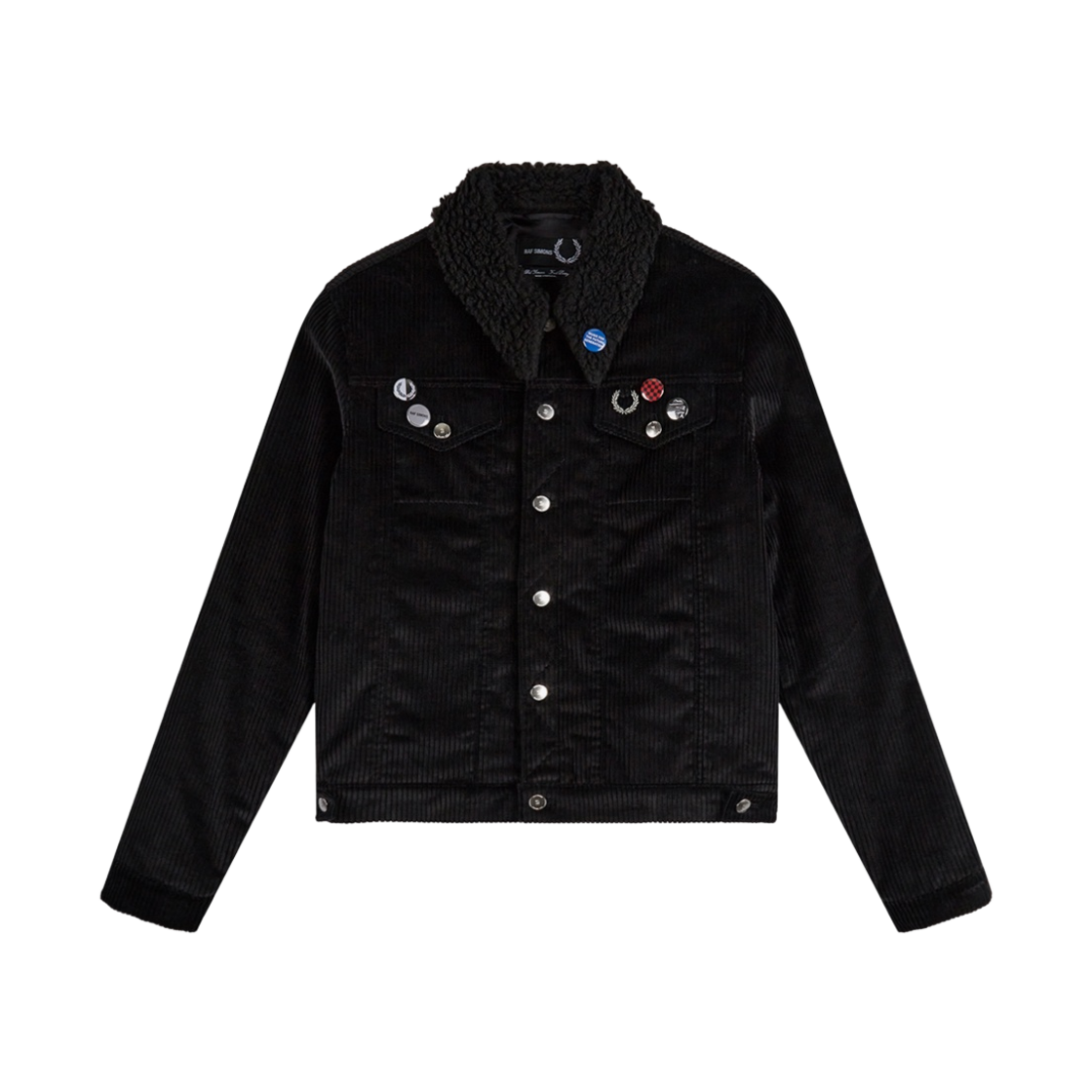 프레드 페리 x 라프 시몬스 패디드 코듀로이 재킷 블랙(Fred Perry x Raf Simons Padded Corduroy Jacket Black)