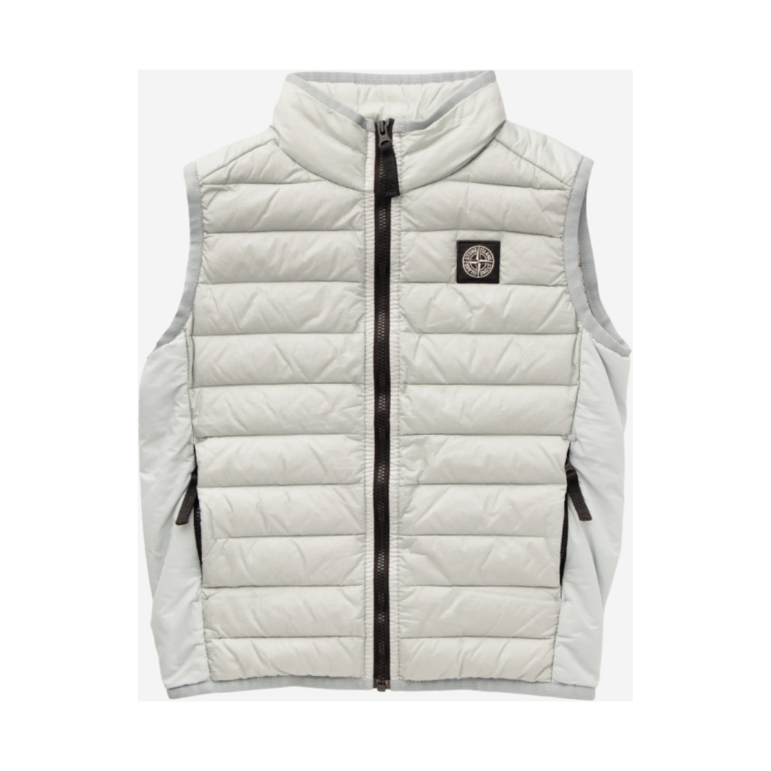 (키즈) 스톤 아일랜드 G0224 룸 우븐 체임버스 R-나일론 다운-TC 베스트 펄 그레이 - 24SS((Kids) Stone Island G0224 Loom Woven Chambers R-Nylon Down-TC Vest Pearl Grey - 24SS) - 1