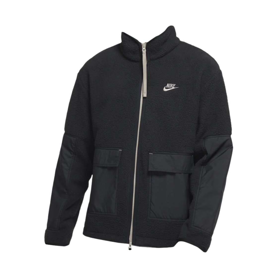 나이키 NSW 스포츠 에센셜+ 쉐르파 플리스 자켓 블랙 - 아시아
