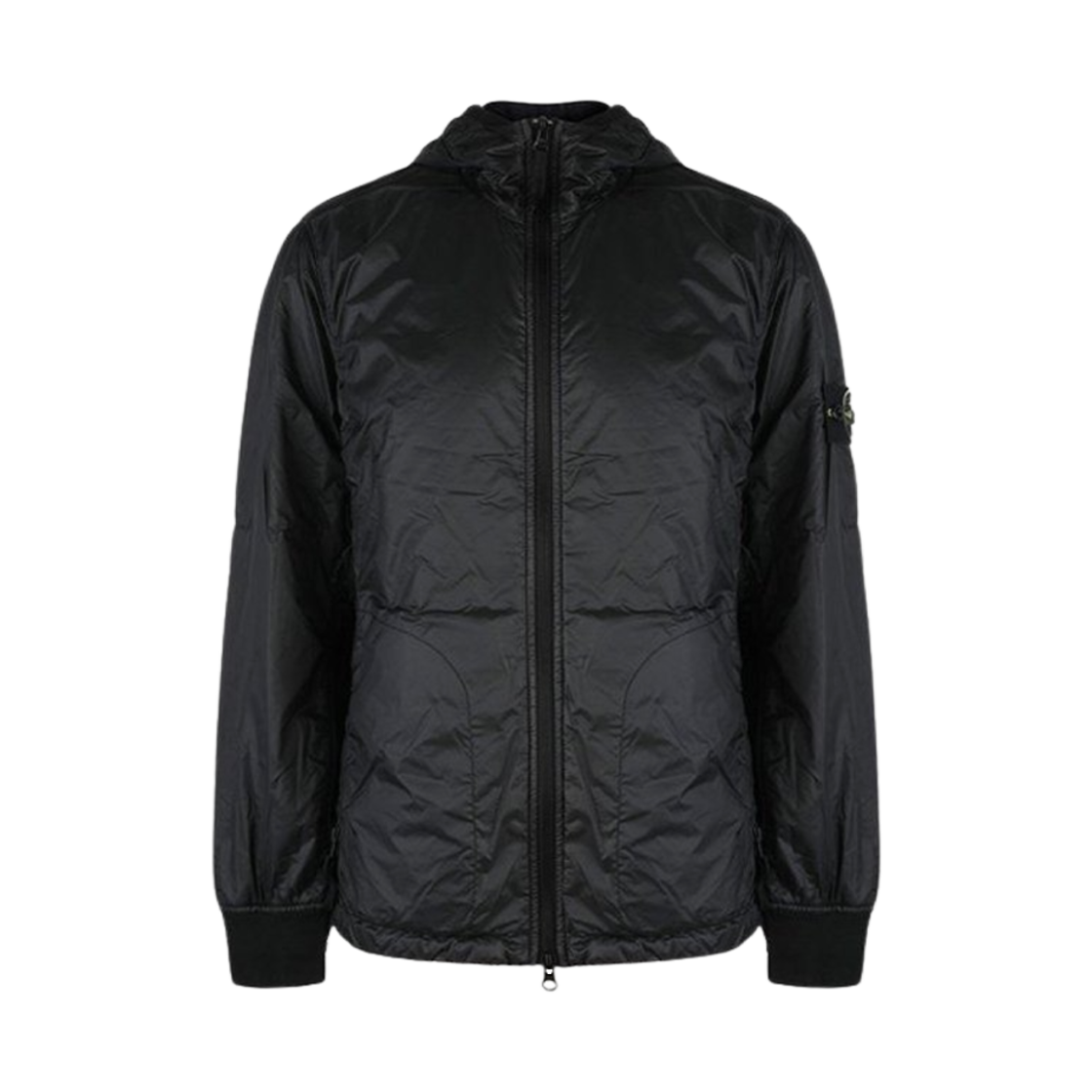 7915Q0325-V0029 Stone Island Q0325 Garment Dyed Micro Yarn Primaloft-TC Packable Hooded Light Jacket Black - 23FW