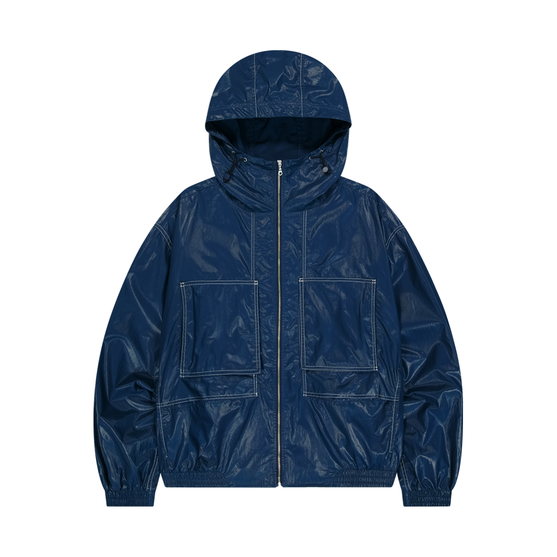 오프그리드 코튼 크롭 후드 자켓 블루(OFFGRID Unisex Cotton Crop Hood Jacket Blue)