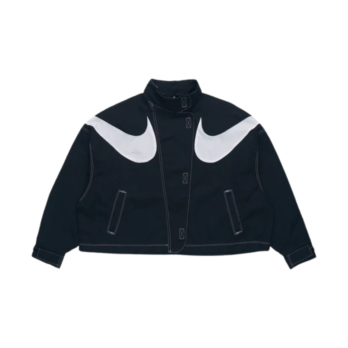 DD5585-010 (W) Nike NSW Swoosh Repel Jacket Black White - Asia