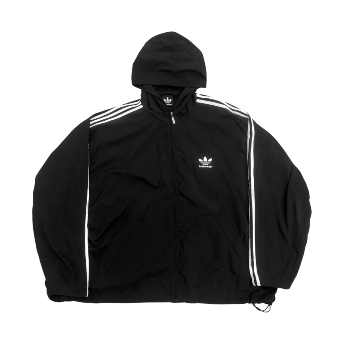 725310TN0451000 Balenciaga x Adidas Poplin Hooded Jacket Black