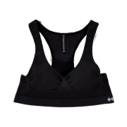 (W) Chrome Hearts Black Rib Sports Bra Black