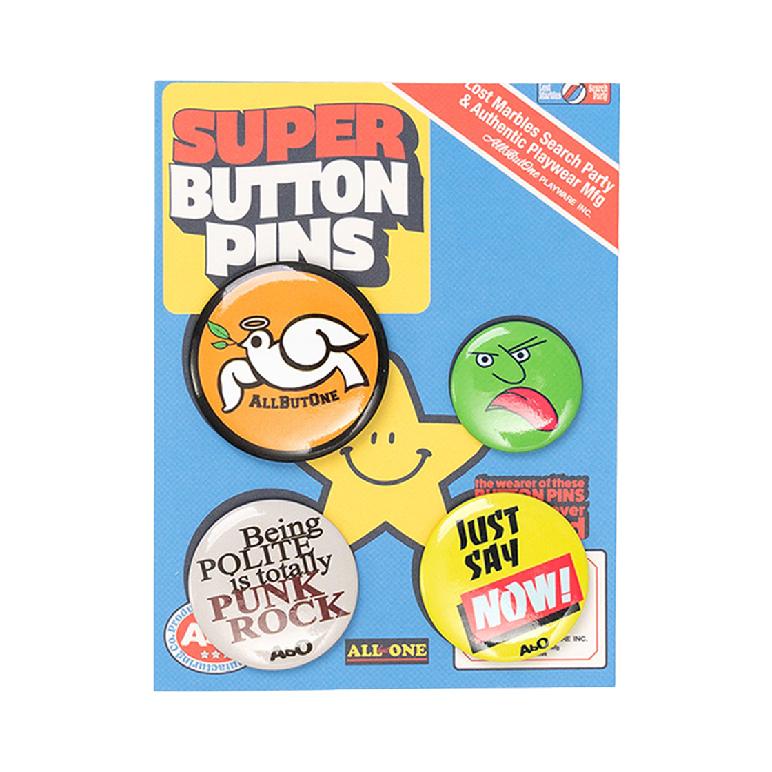 AB25SSUKR003XX ABO Button Pin Polite Pack 3