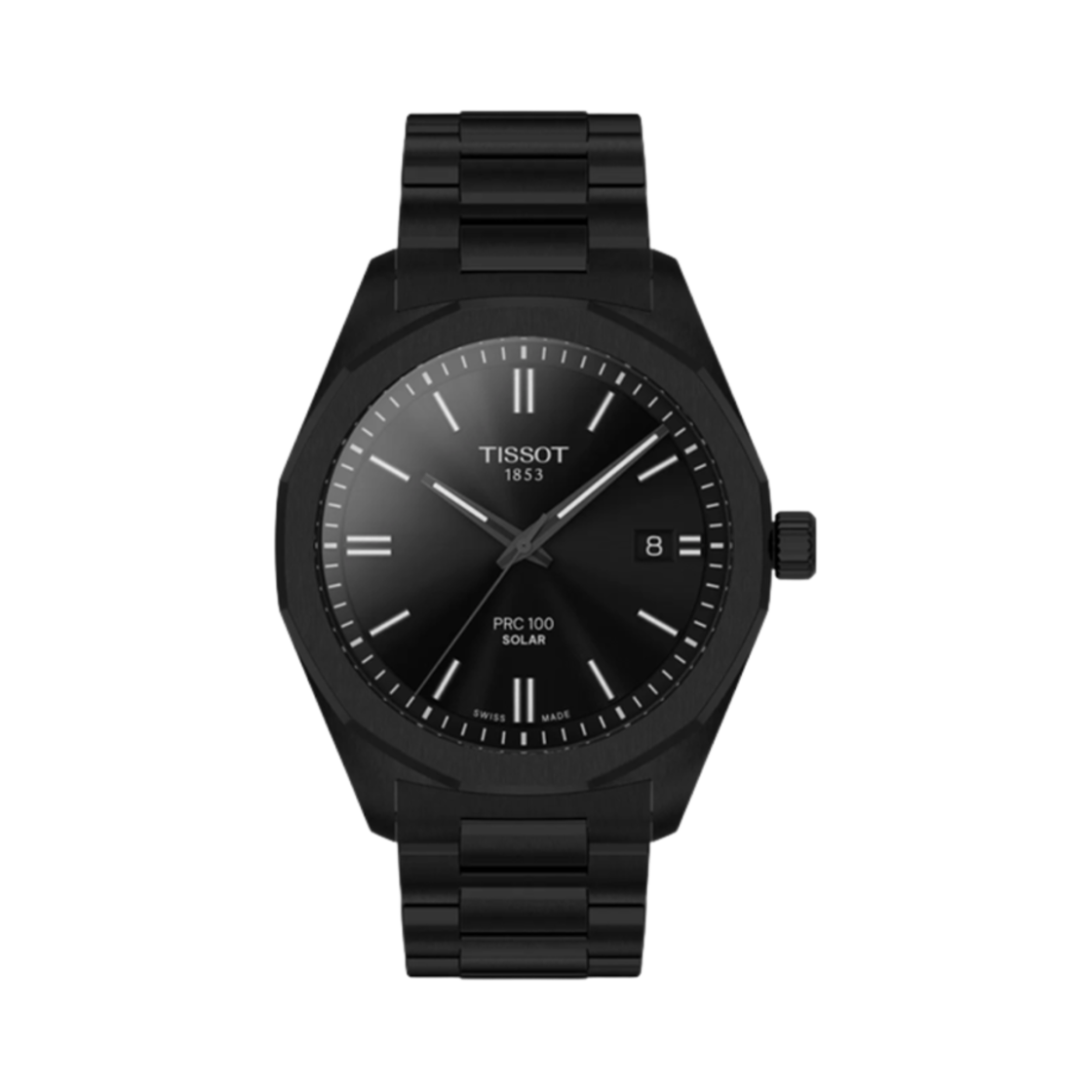 티쏘 PRC 100 솔라 쿼츠 39mm 스테인리스 스틸 블랙(Tissot PRC 100 Solar Quartz 39mm Stainless Steel Black)