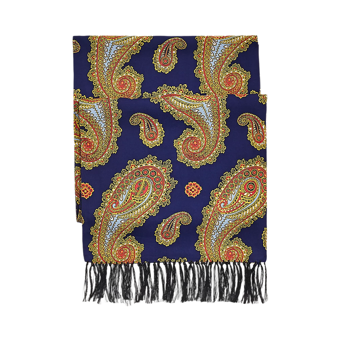 더블알엘 태슬 페이즐리 프린트 스카프 네이비 멀티(Double RL Tassel Paisley Print Scarf Navy Multi) - 1