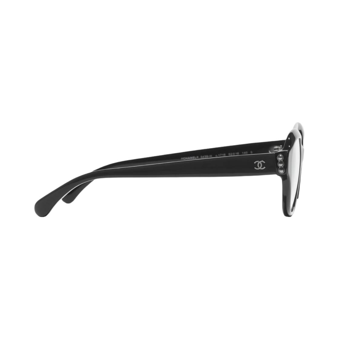 샤넬 스퀘어 프레임 아세테이트 글래스 펄 & 그레이(Chanel Square Eyeglasses Acetate Glass Pearls & Grey) - 3
