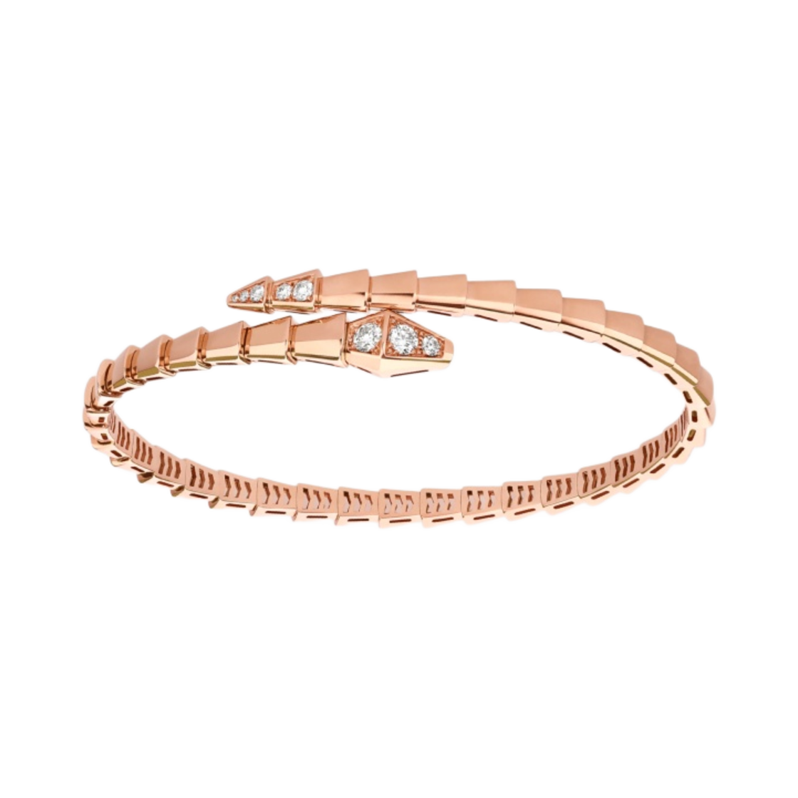 불가리 세르펜티 바이퍼 브레이슬릿 로즈 골드 다이아몬드