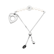 Nff Heart Pearl Bracelet Silver