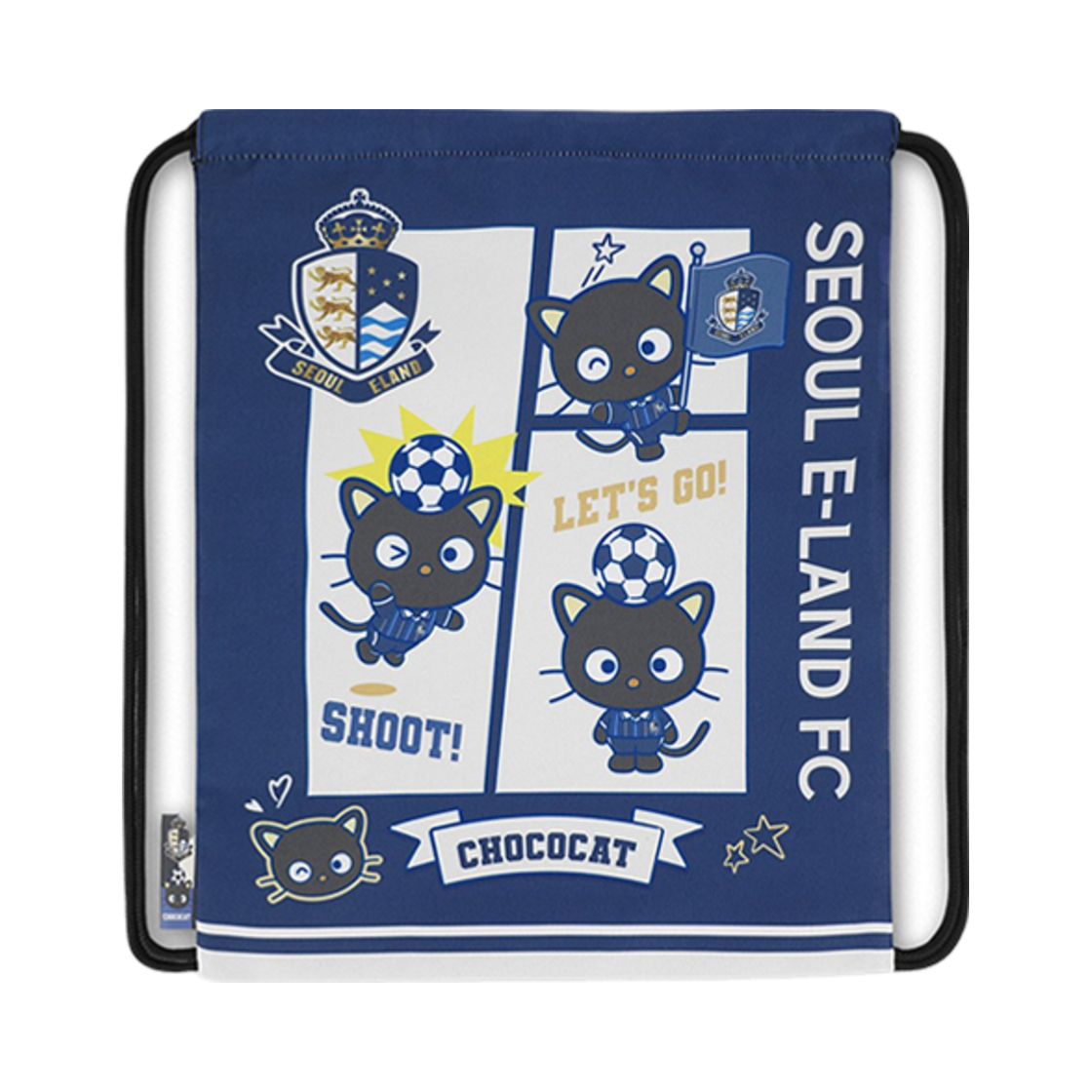 K 리그 x 산리오 캐릭터즈 2025 짐색 초코캣 서울 이랜드 FC 네이비(K League x Sanrio Characters 2025 Gym Sack Chococat Seoul E-Land FC Navy)
