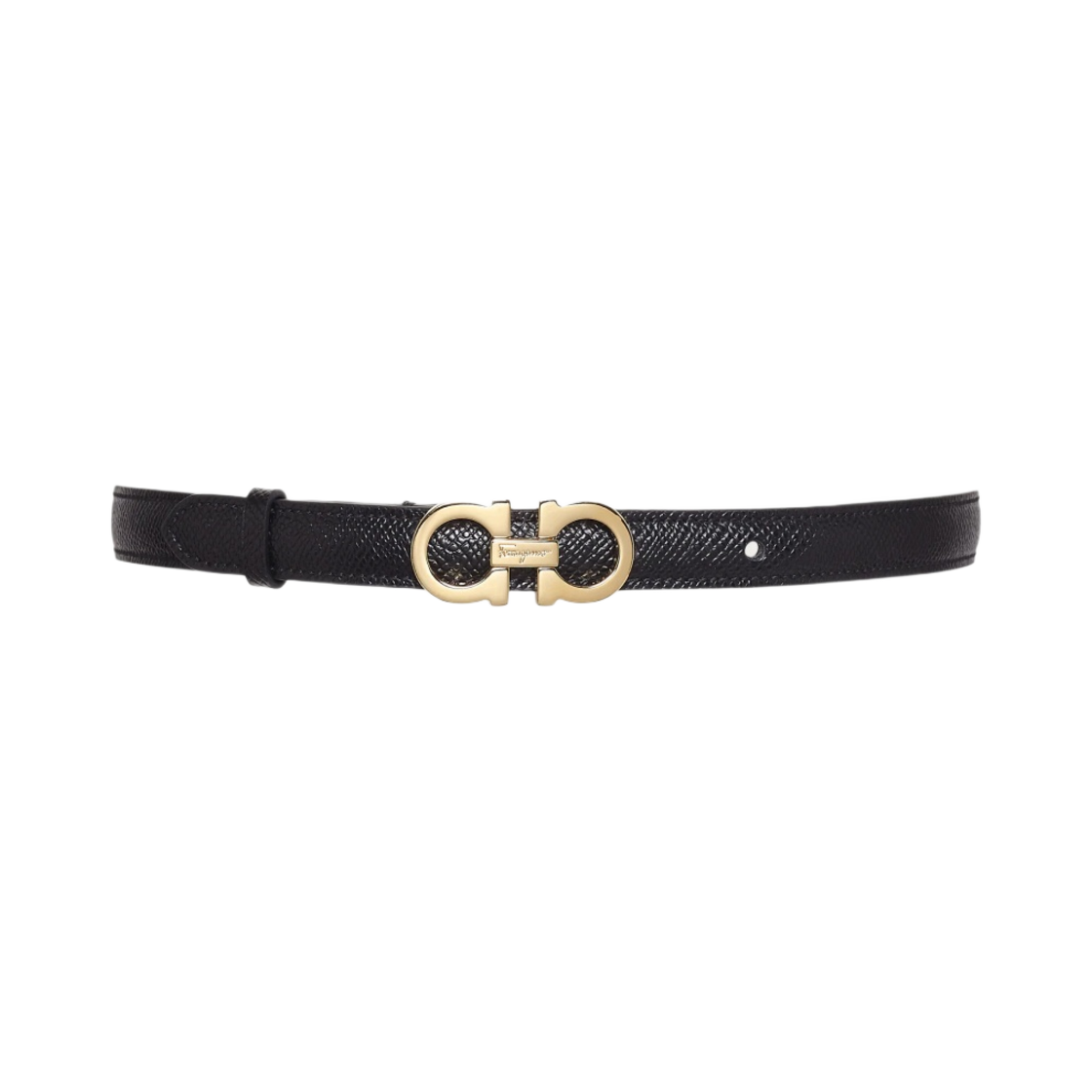 23B224-675180 (W) Ferragamo Gancini Belt Black