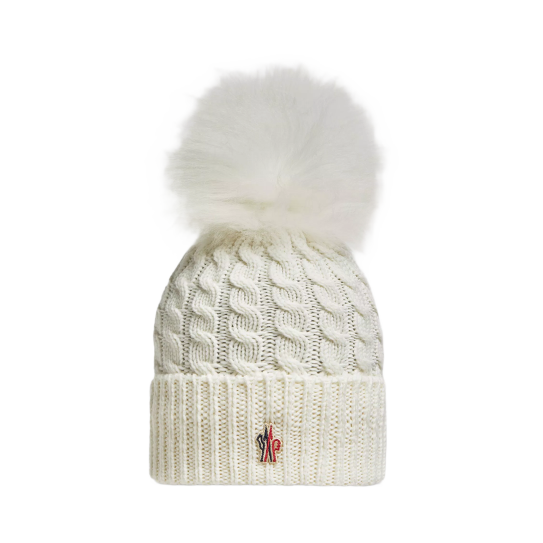 J2-098-3B00008-0402A-002 Moncler Pom Pom Wool Beanie White - 24FW