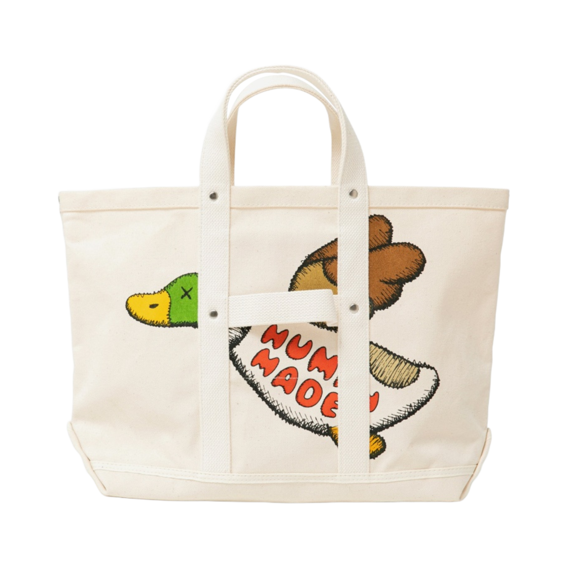 휴먼 메이드 x 카우스 미디움 토트백 화이트(Human Made x Kaws Medium Tote Bag White) - 1