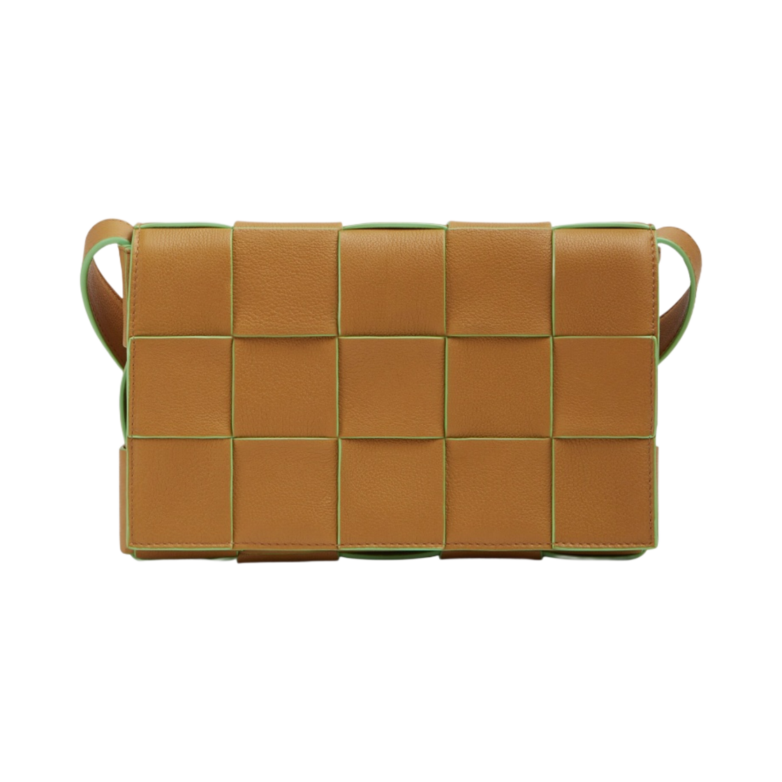 보테가 베네타 그레인드 레더 카세트 크로스바디백 카라멜 피스타치오(Bottega Veneta Grained Leather Cassette Crossbody Bag Caramel Pistachio) - 1