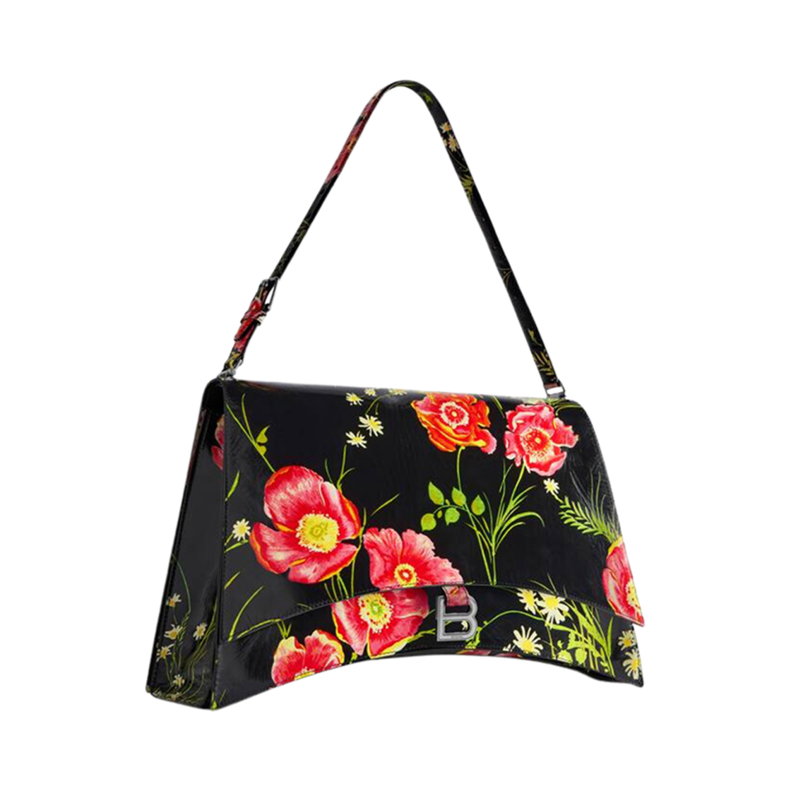 발렌시아가 크러쉬 라지 슬링백 포피 프린트 블랙(Balenciaga Crush Large Sling Bag with Poppy Print Black) - 2