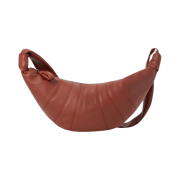 Lemaire Medium Croissant Bag Soft Grained Leather Brick Brown