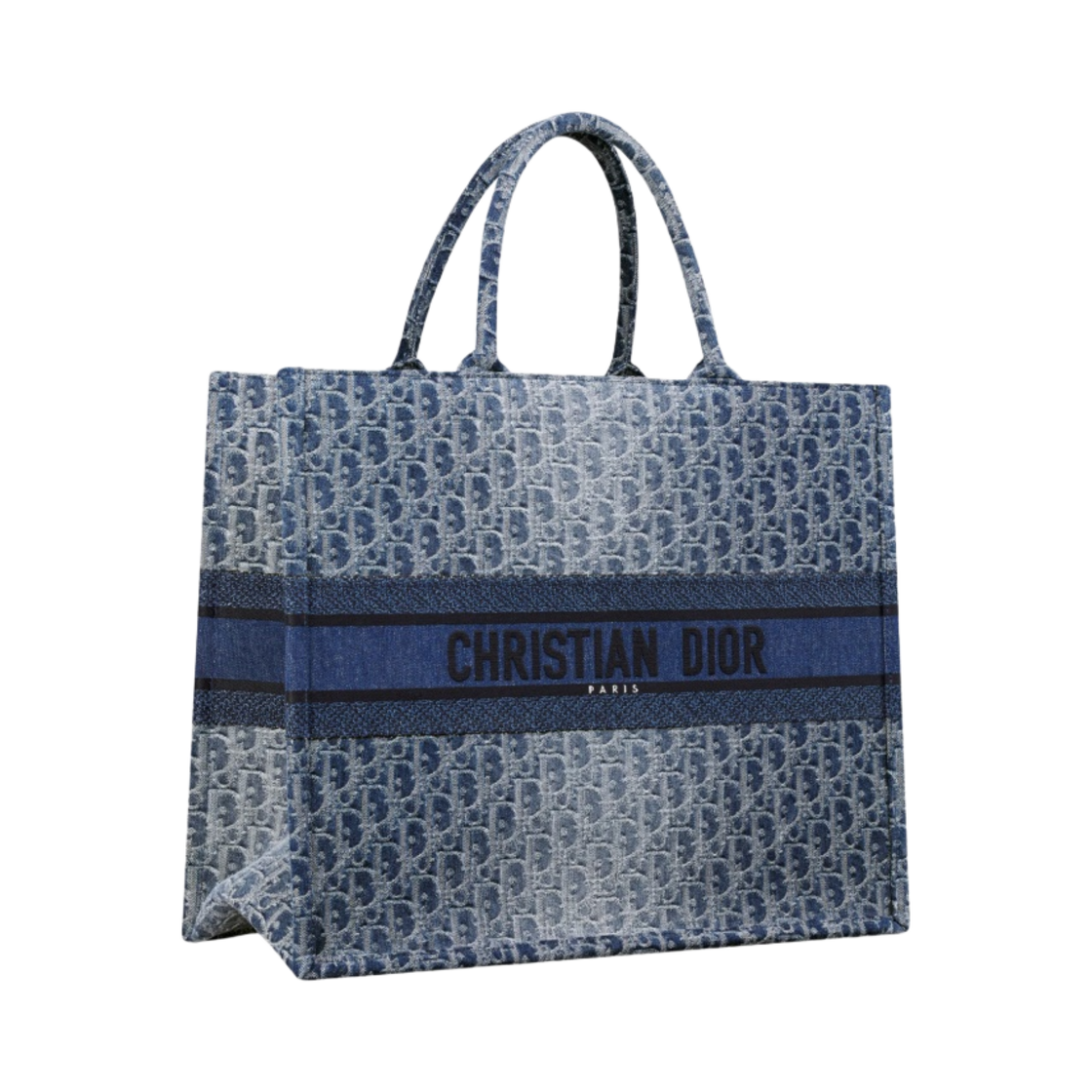 디올 라지 북 토트백 데님 오블리크 자카드 블루(Dior Large Book Tote Denim Oblique Jacquard Blue) - 2