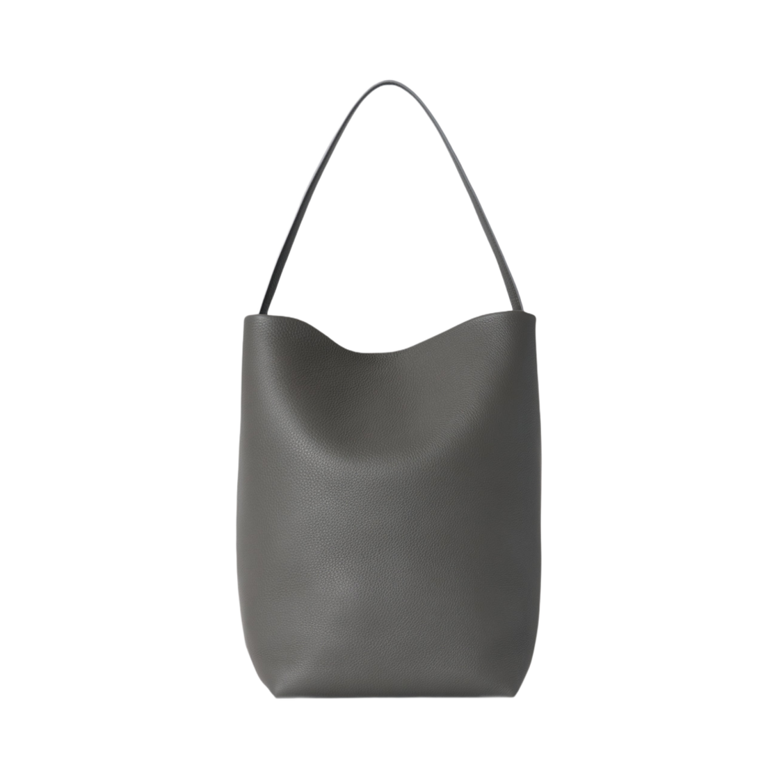 W1273L129TIY The Row Large N/S Park Tote Bag in Leather Timouse Grey