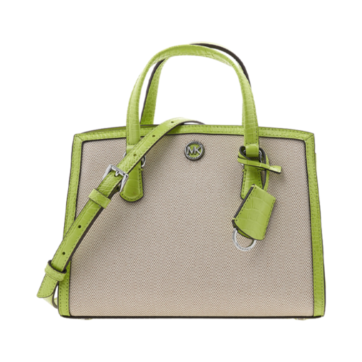 30S3S7CM1C388 Michael Kors Canvas Tote Bag Bright Limeade