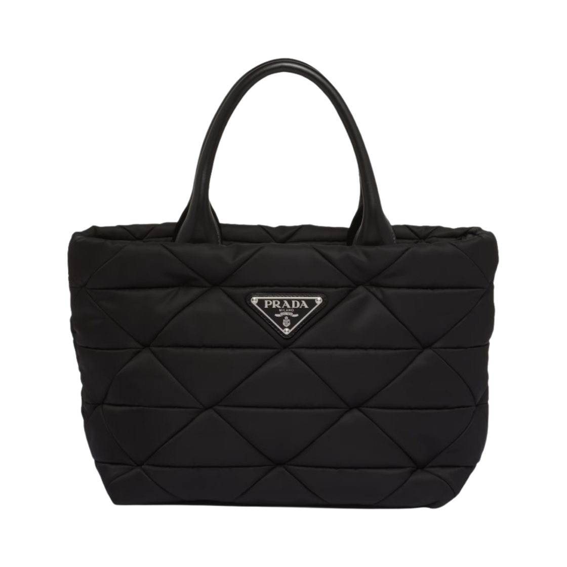 프라다 스몰 리나일론 패딩 토트백 블랙(Prada Small Re-Nylon Padded Tote Bag Black) - 1