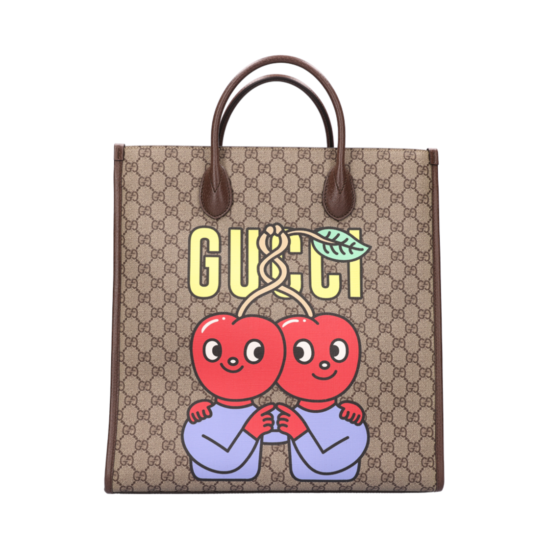 구찌 703264 체리 토트백 GG수프림 캔버스 베이지 에보니 멀티