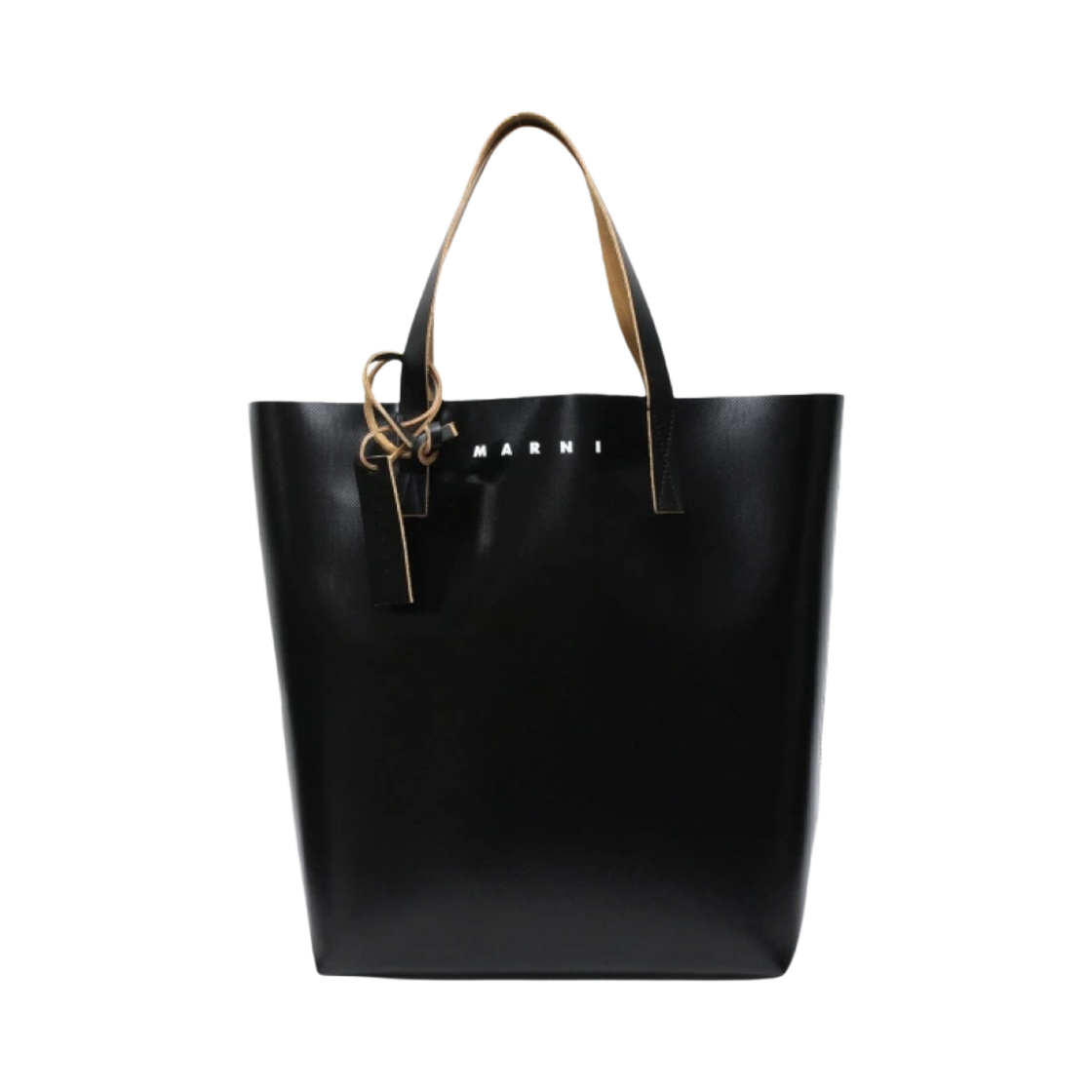 마르니 PVC 50S 카모 프린트 트라이베카 쇼핑백 알루미늄 블랙(Marni PVC 50S Camo Pint Tribeca Shopping Bag Alluminium Black) - 1
