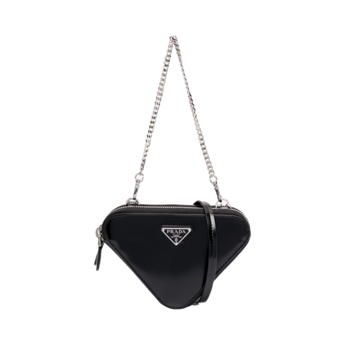 1NR015-ZO6-F0002 Prada Brushed Leather Mini Pouch Black