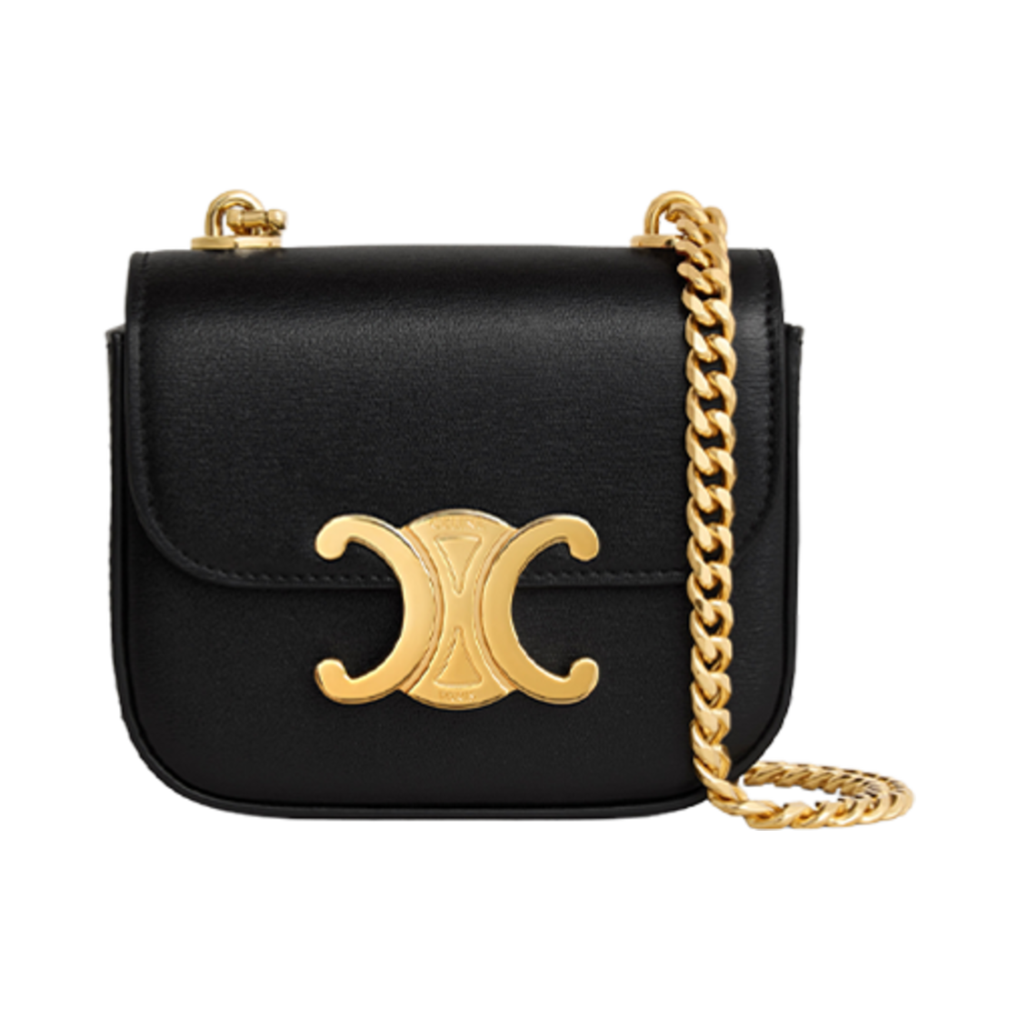 CELINE【入手困難】MINI CHAIN CLAUDE☆★SHINY CALFSKIN★全色 Celine Mini Claude In Shiny Calfskin 10I513DPV.02EU