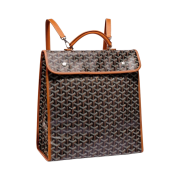 Goyard Saint Leger Backpack Black Tan