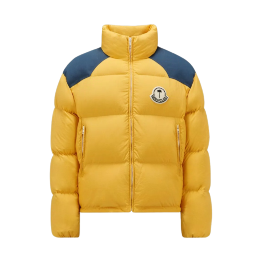 Moncler x Palm Angels Nevis Short Down Jacket Yellow Blue - 23FW
